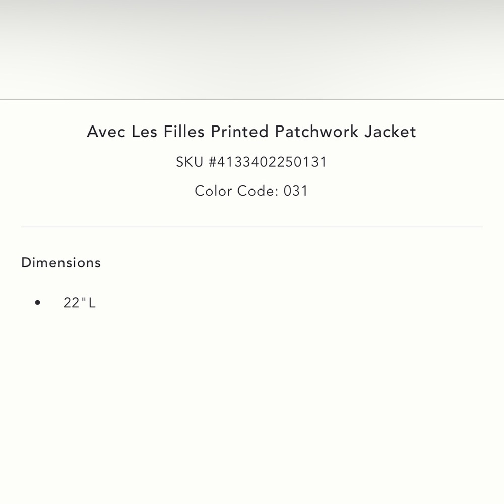 ANTHROPOLOGIE Avec Les Filles Printed Patchwork Jacket NWT Size XXS - Picture 6 of 7